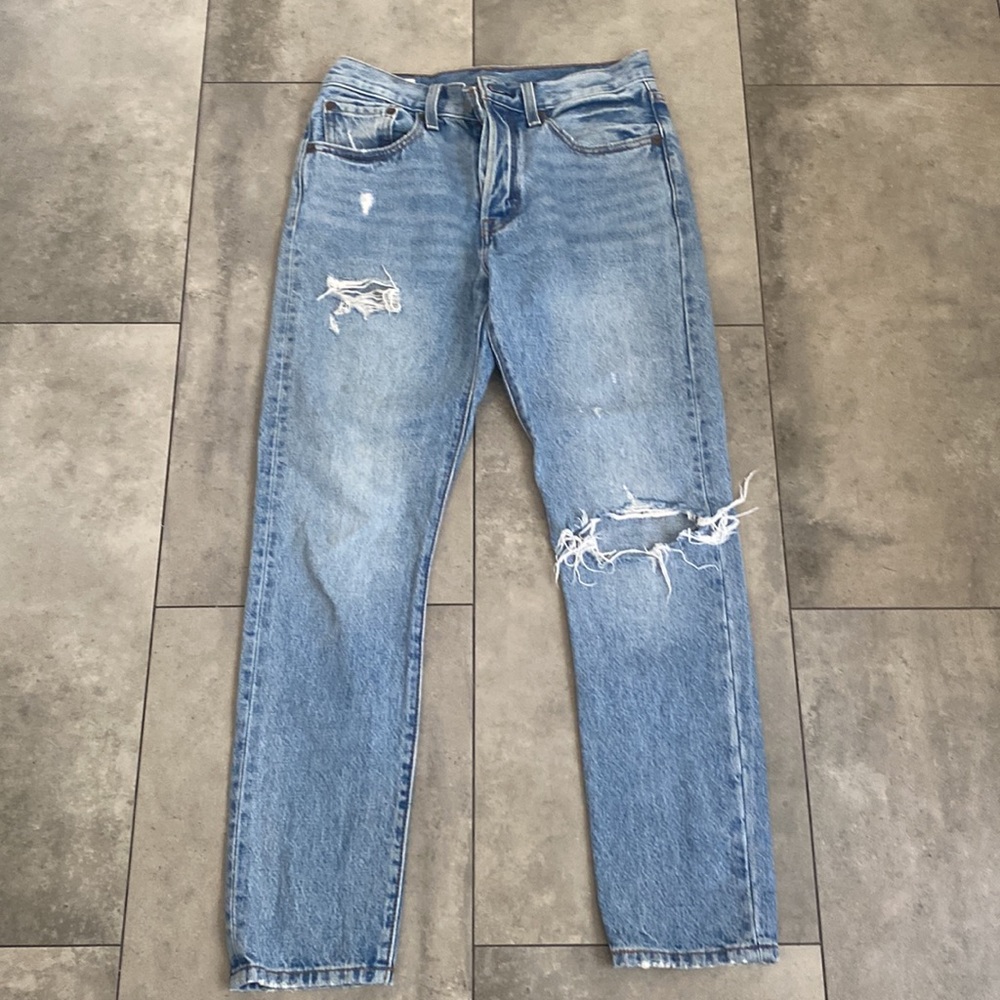 Levi’s 501 distressed blue jeans skinny 26 - Picture 4 of 10